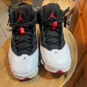 Jordan Women's Sneakers Black, White, and red